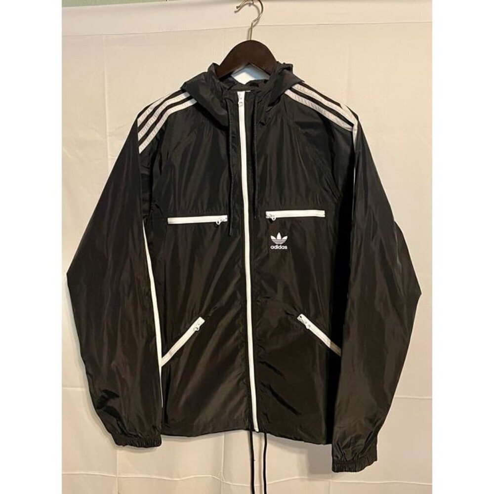 Adidas Medium Jacket Men's Black Zip Down New With tags Winter